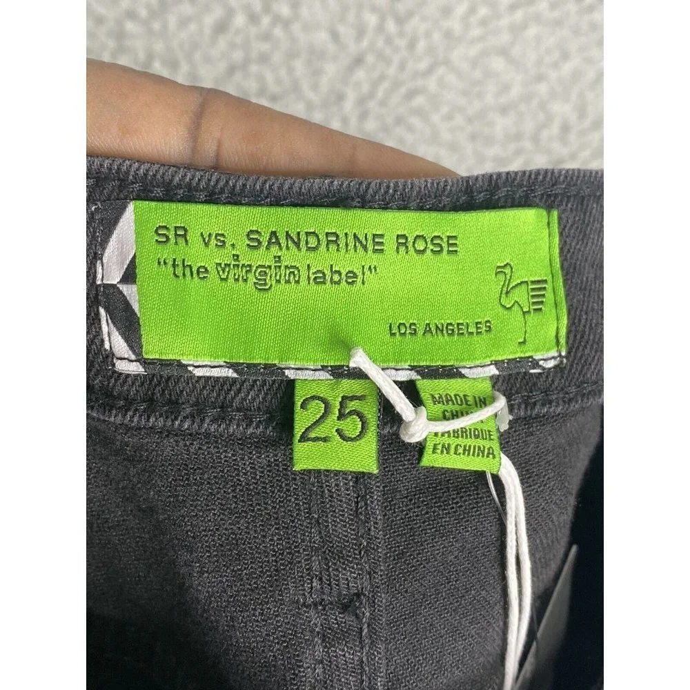 Free People x Sandrine Rose Flared Jeans Pocket‎ Rock Dark Wash Size 25